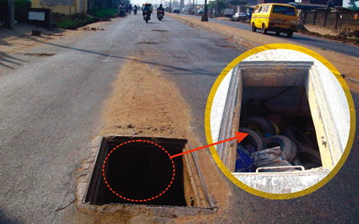 Danger: Manholes Turn Death Holes On Lagos Roads