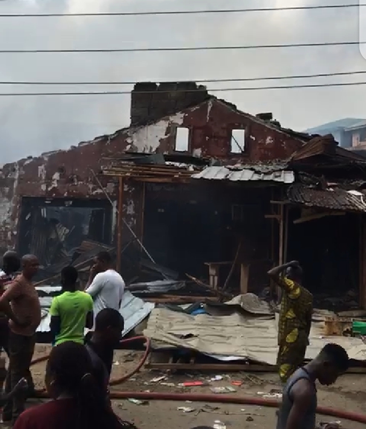 Fire outbreak in Mushin