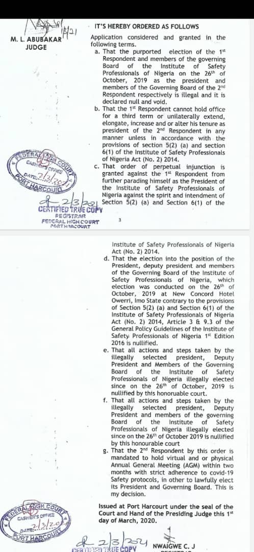 There is no more faction in ISPON – Dr Malgwi Yusuf