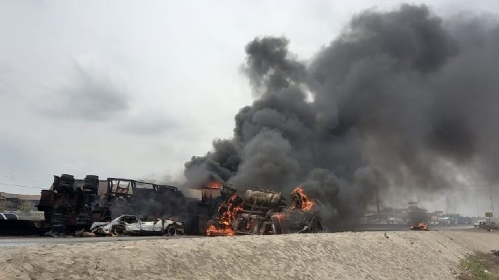 Lagos-Ibadan Expressway - fuel tanker explosion
