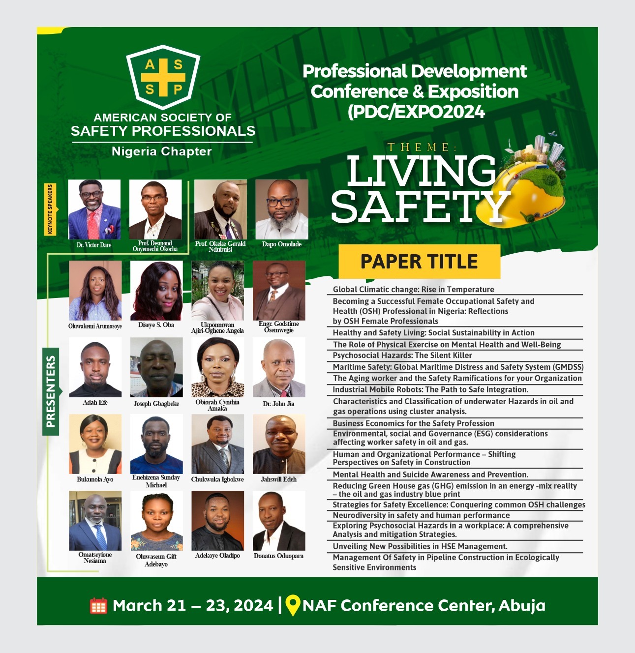 PDC+EXPO 2024, themed Living Safety.