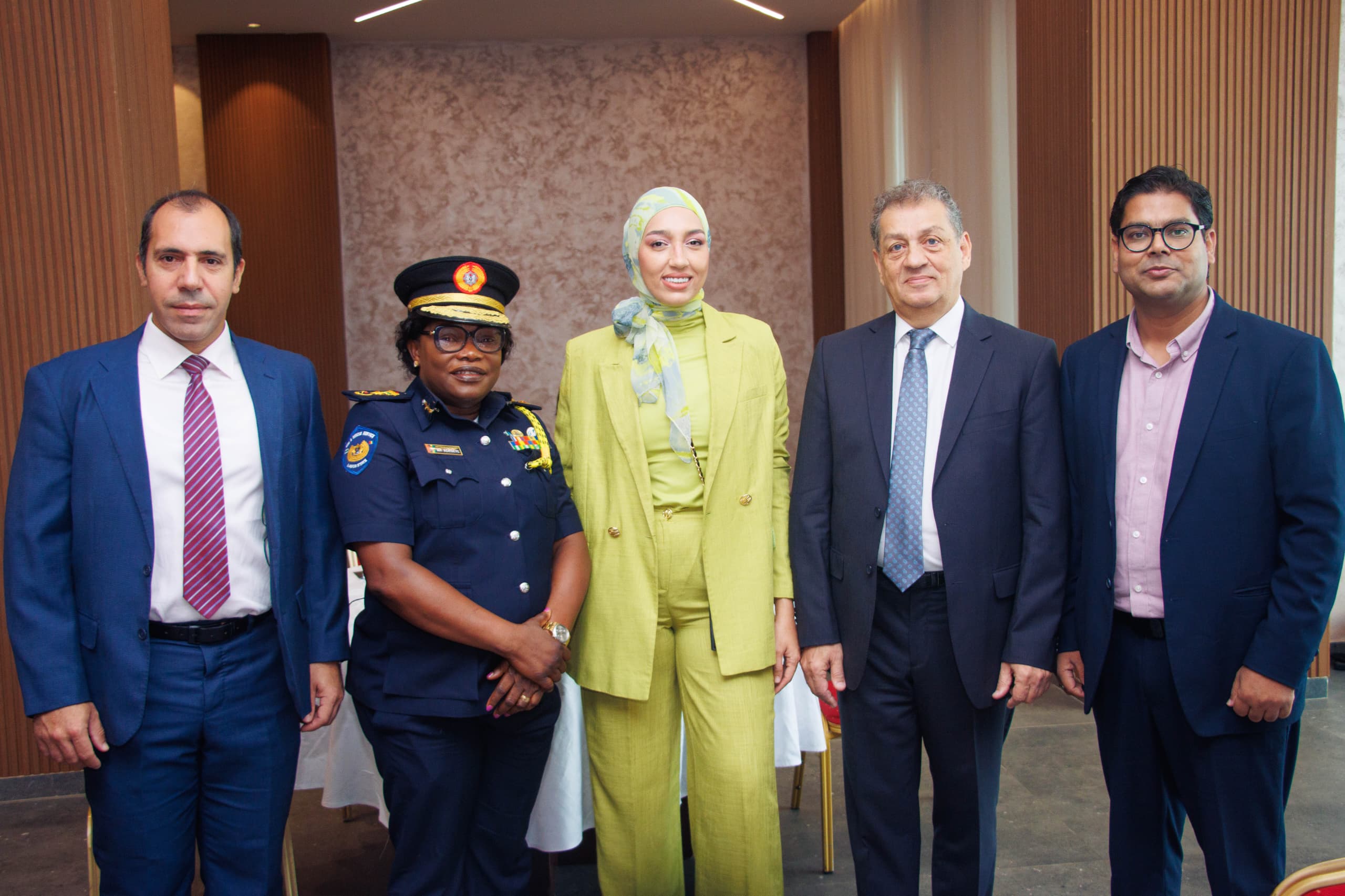 "L-R: Margaret Adeseye (Lagos State Fire and Rescue Service), Mariam Beruiti (KUO Fire Safety), Joseph Antoun (FirePro), Sheikh Gufran (Bristol Fire Engineering) at the KUO Fire Safety Technical Seminar, Black Diamond Hotel, Lagos, September 28, 2024."