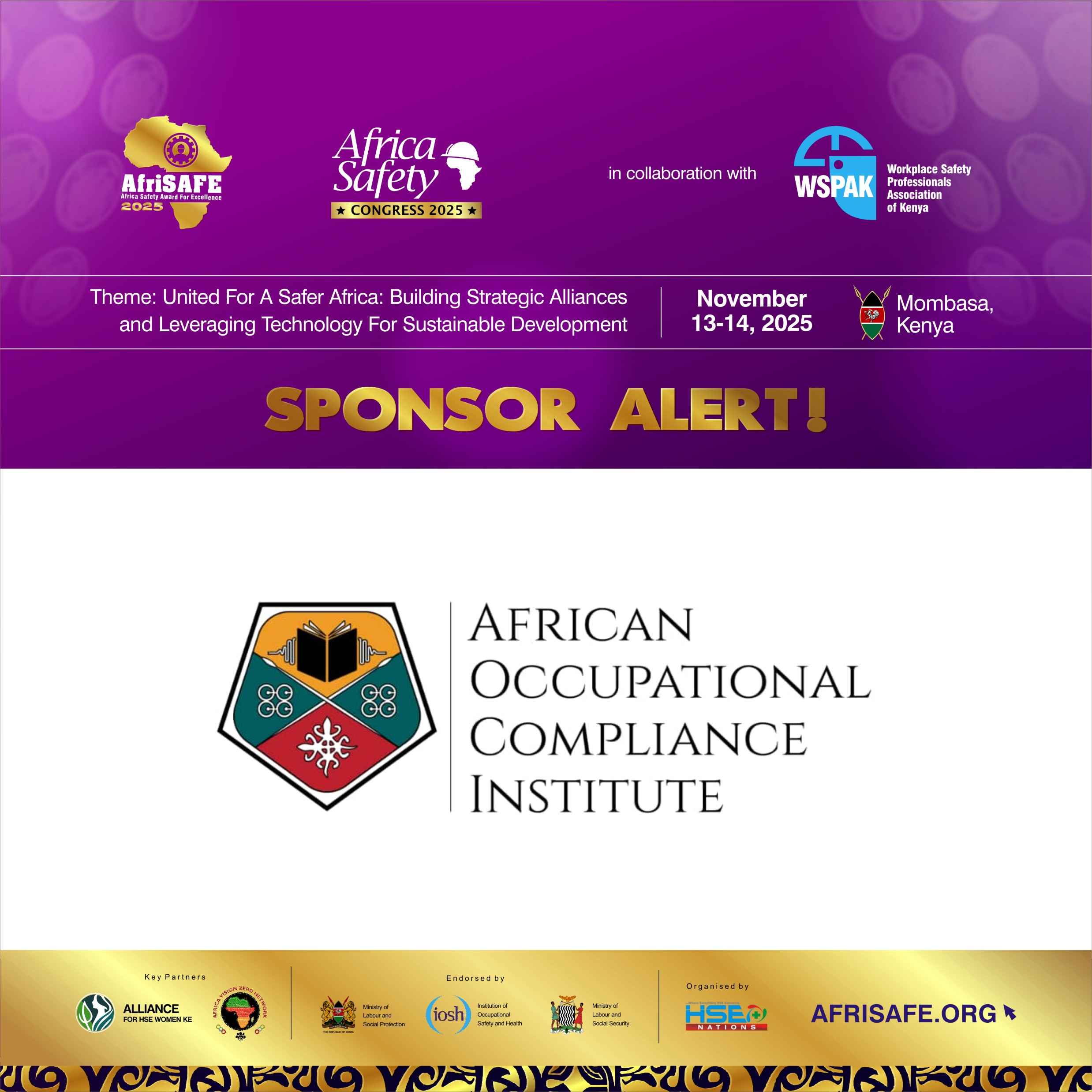 African Occupational Compliance Institute Joins AfriSAFE Sponsors