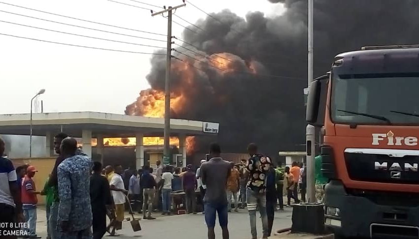 Fire razes Masters Energy petrol service station in Umuahia