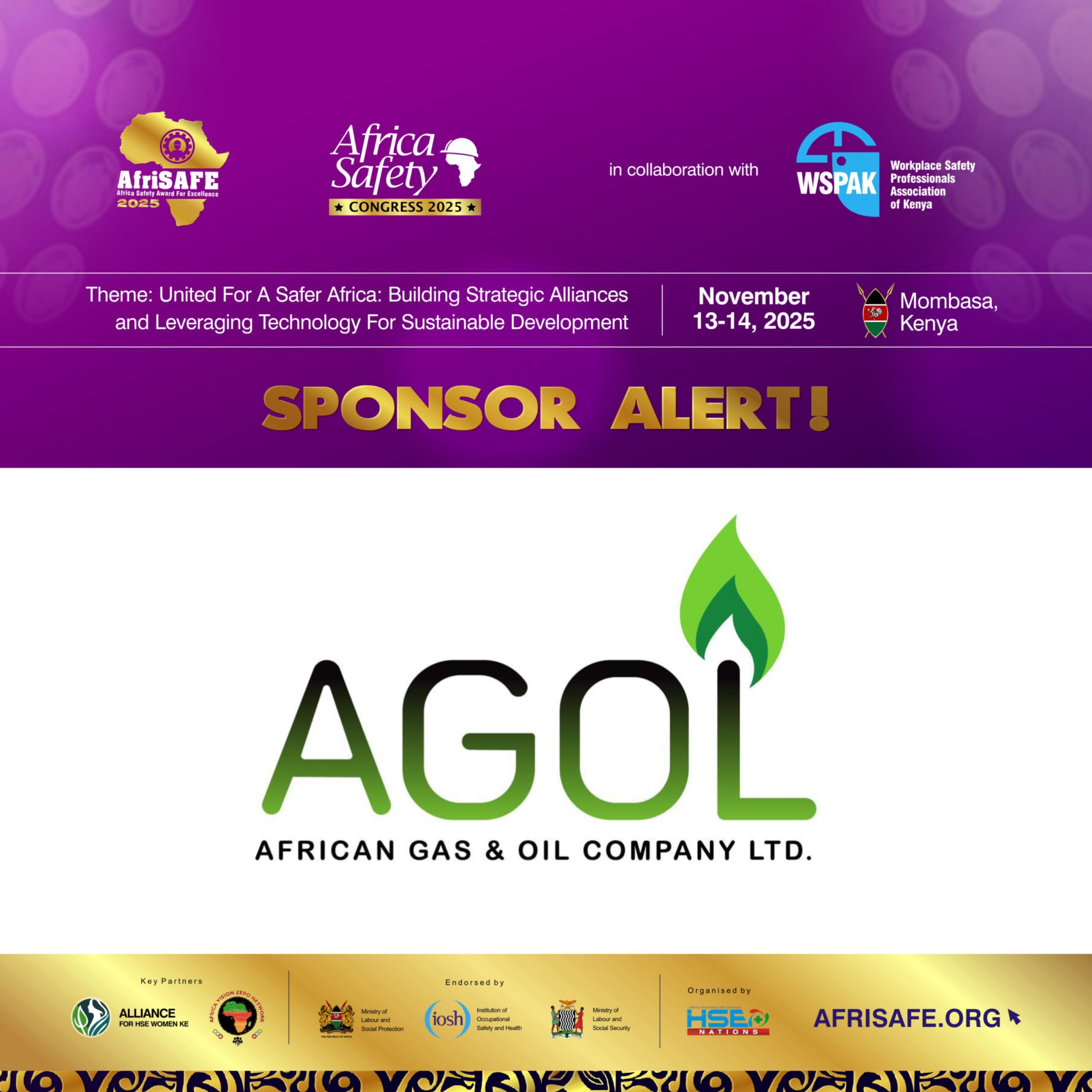 Kenya’s Leading LPG Operator AGOL joins AfriSAFE 2025 as Sponsor